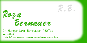 roza bernauer business card